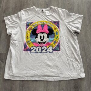 Disney Minnie Mouse Walt Disney World Shirt Mens Large White 2024 Graphic Tee